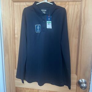 New With Tags, Boys Long Sleeve IZOD Polo Shirt Size Large (14/16) Navy Colored